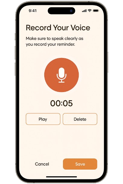 Vocoreminder App Interface